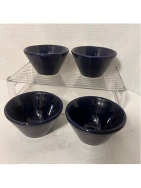 Frontgate Italy Navy Blue Ceramic Serveware Bowls Set of 4 One Size